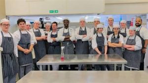 Chef with City of Bristol College students